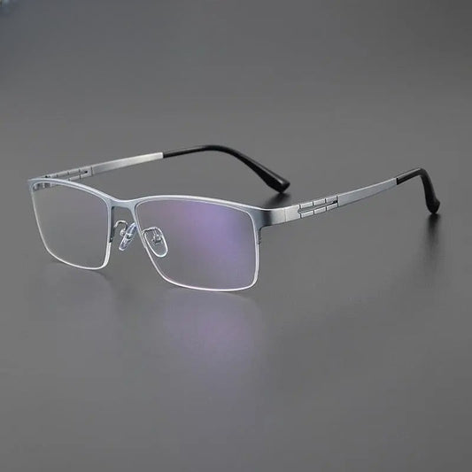 Men's Square Semi-Rimless Titanium Oversized Prescription Glasses Gxyj1082 — view 1 | Rx Spectacle