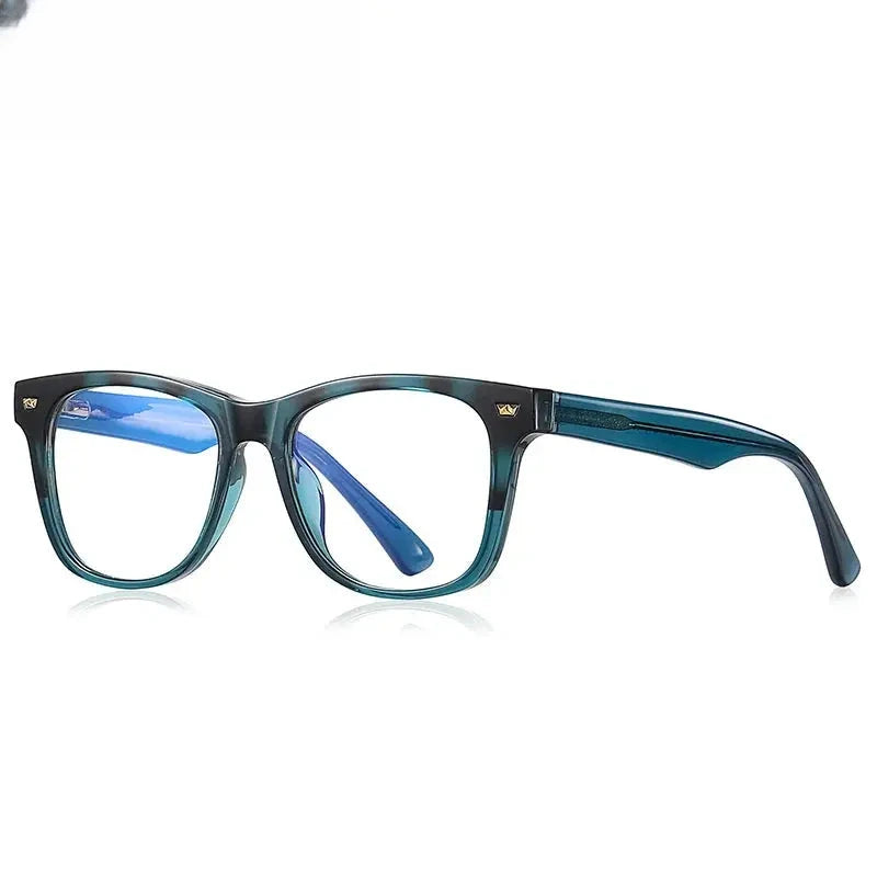 Unisex Square Full Rim Titanium Prescription Glasses 820215 — view 4 | Rx Spectacle