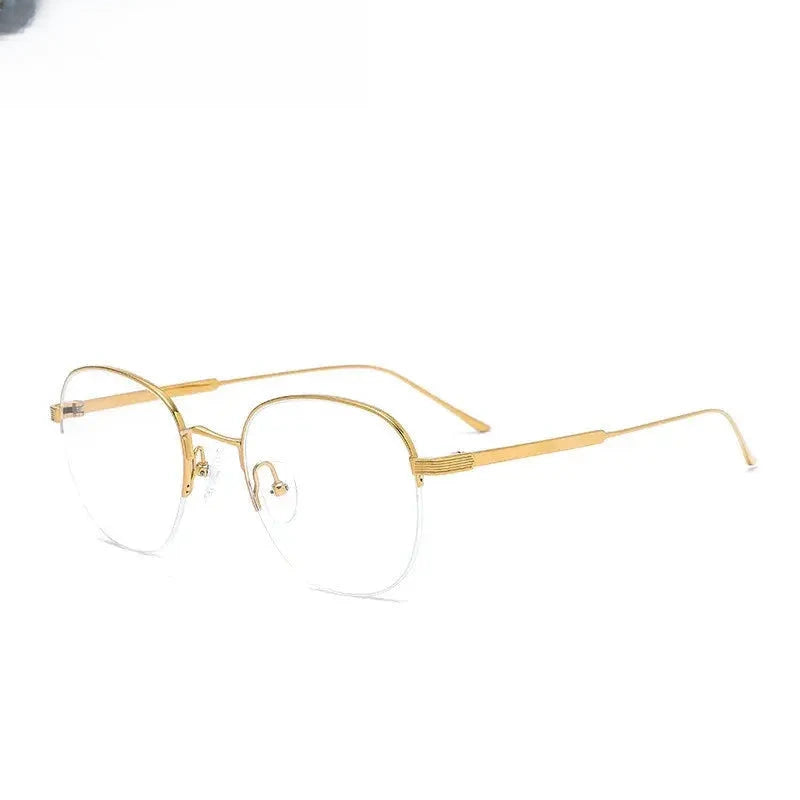 Women's Oval Semi-Rimless Titanium Prescription Glasses 310164 — view 6 | Rx Spectacle
