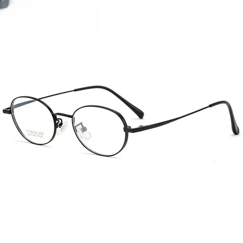 Unisex Round Full Rim Titanium Prescription Glasses 5015 — view 4 | Rx Spectacle