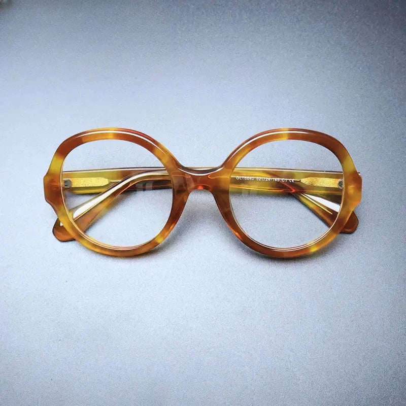 Women's Round Full Rim Acetate Prescription Glasses Gxyj1238 — view 6 | Rx Spectacle