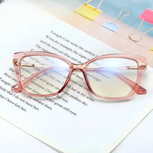 Women's Cat Eye Full Rim TR90 Prescription Glasses 95763 — view 1 | Rx Spectacle