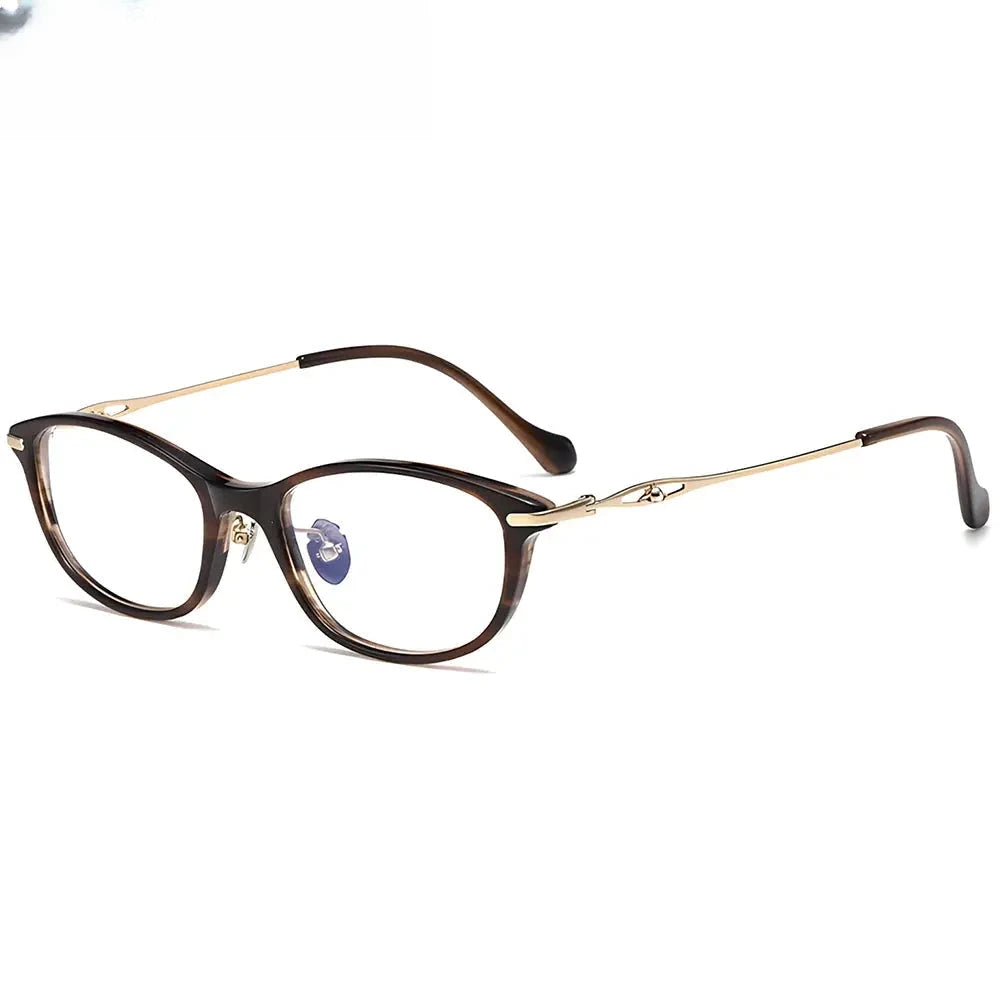 Unisex Oval Full Rim Titanium Prescription Glasses 316891 — view 1 | Rx Spectacle