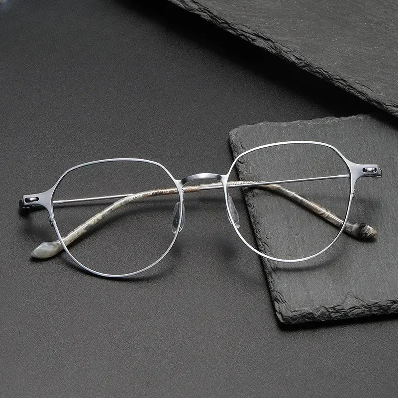 Women's Round Full Rim Titanium Prescription Glasses 22314 — view 1 | Rx Spectacle