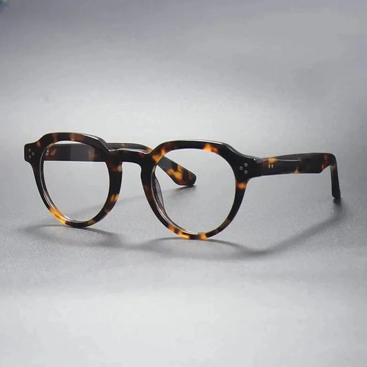 Unisex Round Full Rim Acetate Flat Top Prescription Glasses Gxyj1499 — view 1 | Rx Spectacle