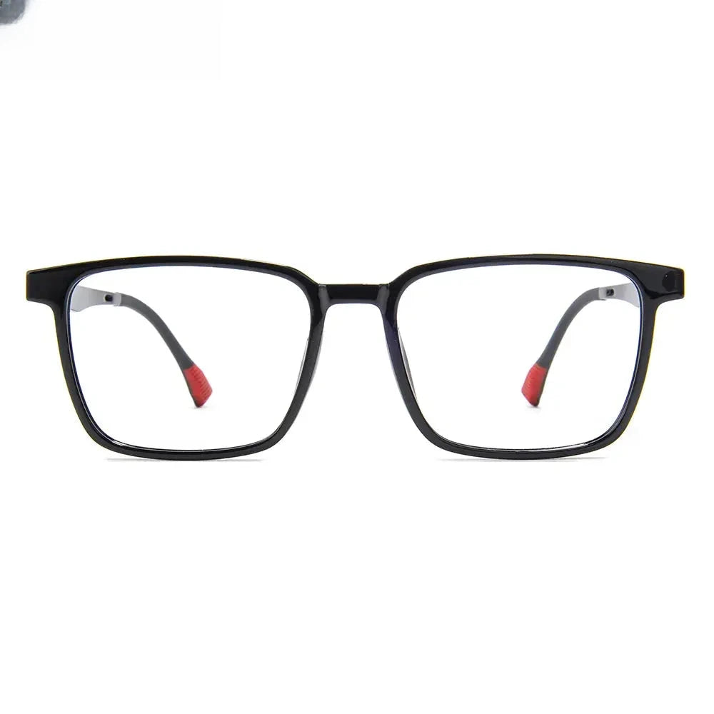 Men's Square Full Rim Titanium Oversized Reading Glasses 2191 — view 7 | Rx Spectacle