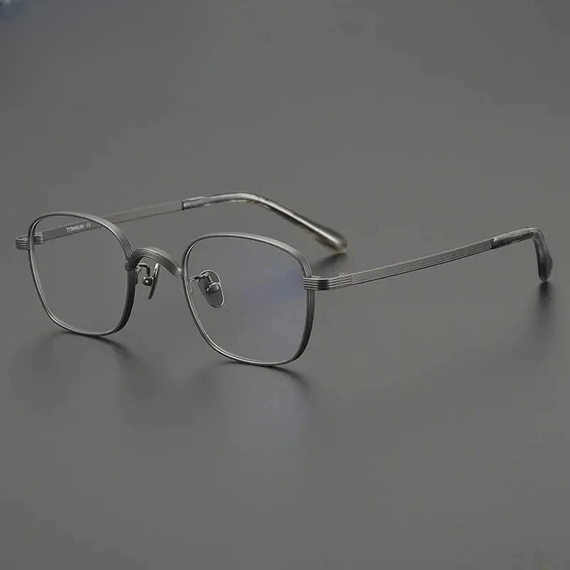 Women's Square Full Rim Titanium Prescription Glasses G2117 — view 1 | Rx Spectacle