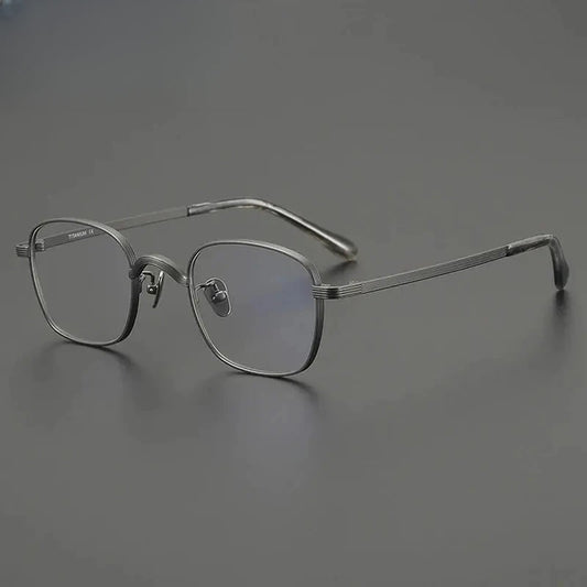Women's Square Full Rim Titanium Prescription Glasses G2117 — view 1 | Rx Spectacle
