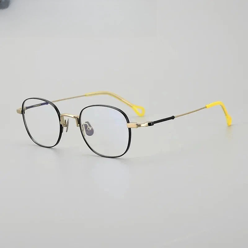 Unisex Round Full Rim Titanium Prescription Glasses 20469 — view 3 | Rx Spectacle