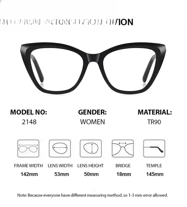 Women's Butterfly Full Rim Titanium Prescription Glasses 612148 — view 2 | Rx Spectacle