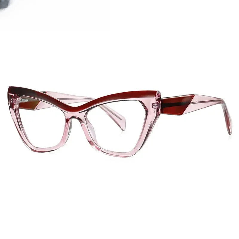 Women's Cat Eye Full Rim Titanium Prescription Glasses 312198 — view 4 | Rx Spectacle