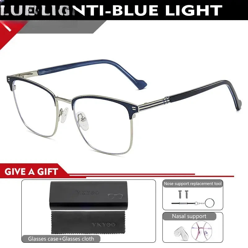 Unisex Square Full Rim Alloy Reading Glasses 779002 — view 5 | Rx Spectacle