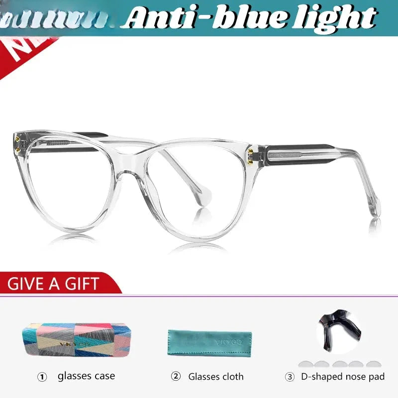 Women's Cat Eye Full Rim TR90 Reading Glasses 74102 — view 5 | Rx Spectacle