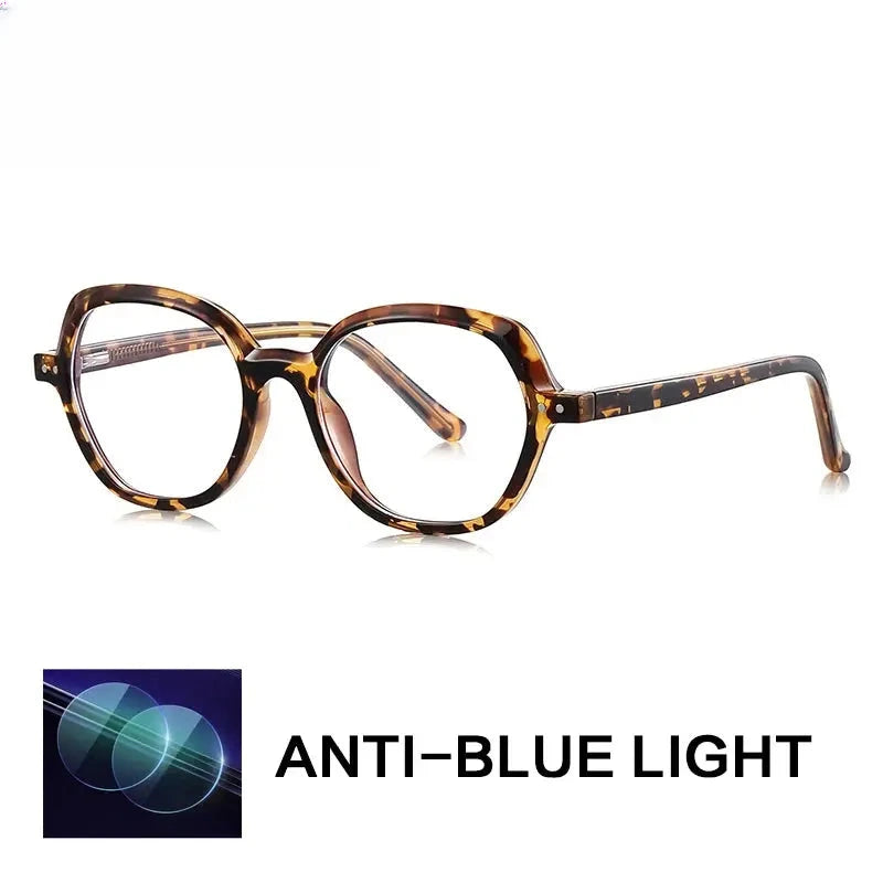Women's Oval Full Rim Titanium Reading Glasses Gxyj9051 — view 6 | Rx Spectacle