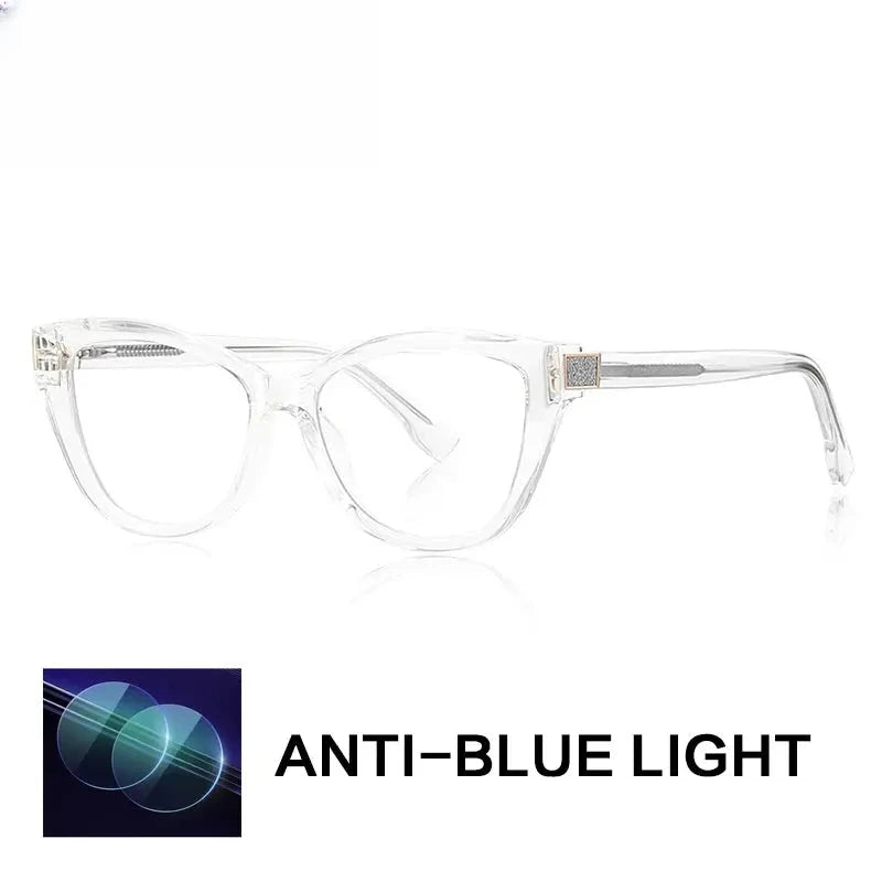 Women's Cat Eye Full Rim Titanium Reading Glasses Gx2276 — view 5 | Rx Spectacle