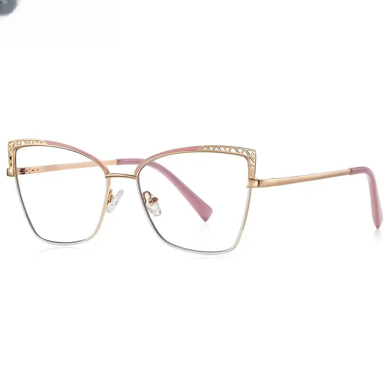 Women's Square Full Rim Alloy Reading Glasses 3106 — view 11 | Rx Spectacle