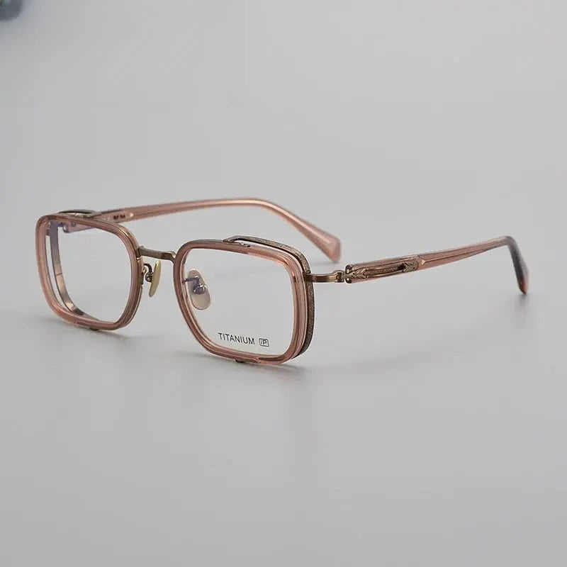 Women's Square Full Rim Titanium Prescription Glasses 720055 — view 4 | Rx Spectacle