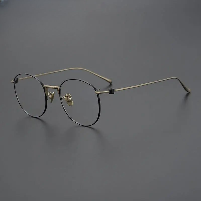 Unisex Round Full Rim Titanium Prescription Glasses Gxyj917 — view 6 | Rx Spectacle