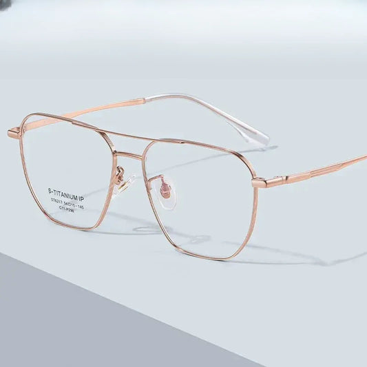 Women's Oval Full Rim Titanium Double Bridge Prescription Glasses 6217 — view 1 | Rx Spectacle