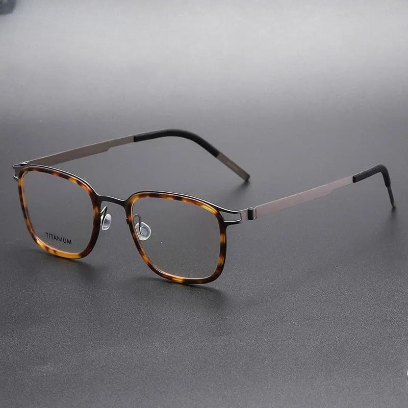 Unisex Square Full Rim Titanium Prescription Glasses 9912 — view 1 | Rx Spectacle