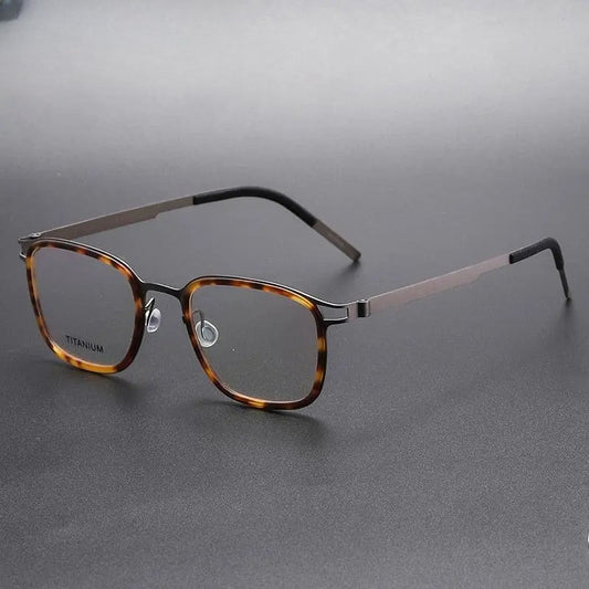Unisex Square Full Rim Titanium Prescription Glasses 9912 — view 1 | Rx Spectacle