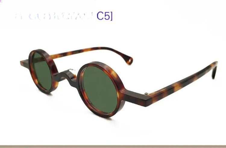 Unisex Round Full Rim Acetate Prescription Glasses 34mm — view 4 | Rx Spectacle