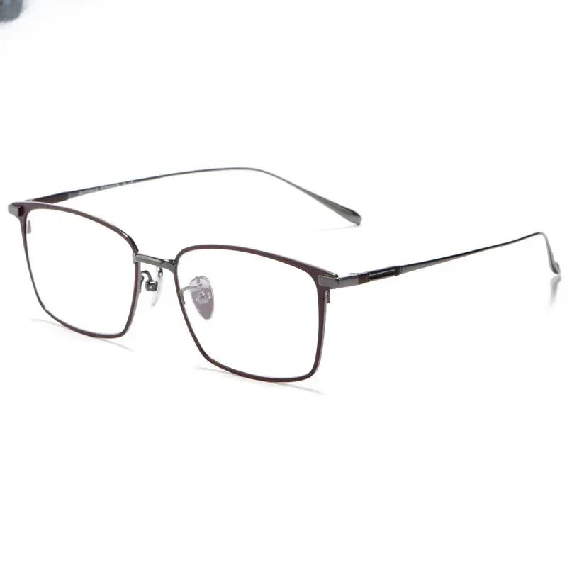 Women's Square Full Rim Titanium Prescription Glasses 18317 — view 3 | Rx Spectacle