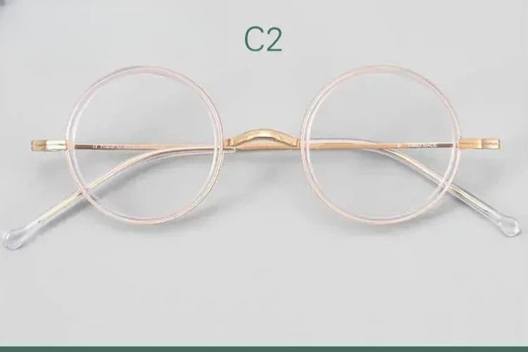 Women's Round Full Rim Titanium Prescription Glasses 535136 — view 5 | Rx Spectacle