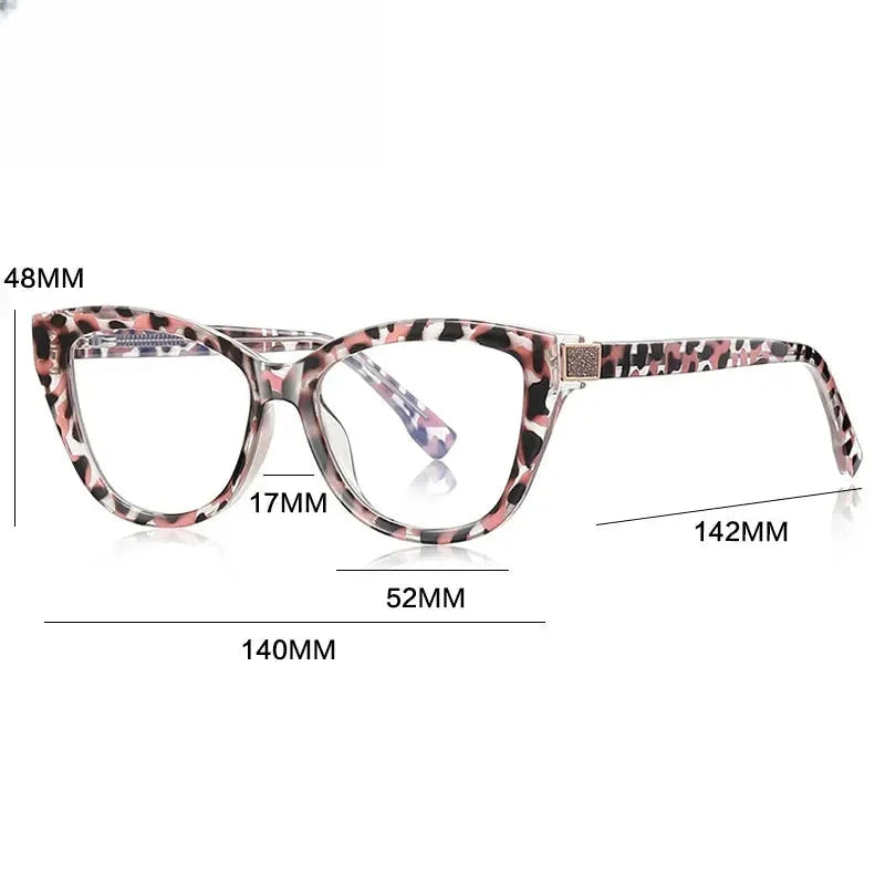 Women's Cat Eye Full Rim Titanium Reading Glasses Gx2276 — view 2 | Rx Spectacle