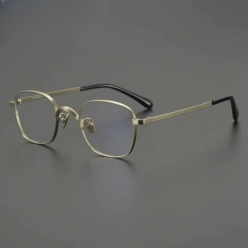 Women's Square Full Rim Titanium Prescription Glasses G2117 — view 6 | Rx Spectacle