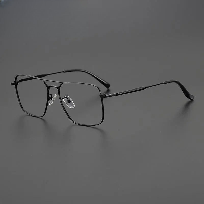 Unisex Square Full Rim Alloy Double Bridge Prescription Glasses Gxyj991 — view 8 | Rx Spectacle