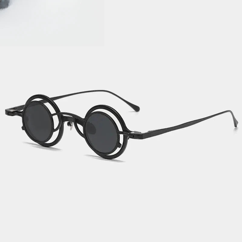 Unisex Round Full Rim Titanium Clip-On Prescription Glasses 1491 — view 7 | Rx Spectacle
