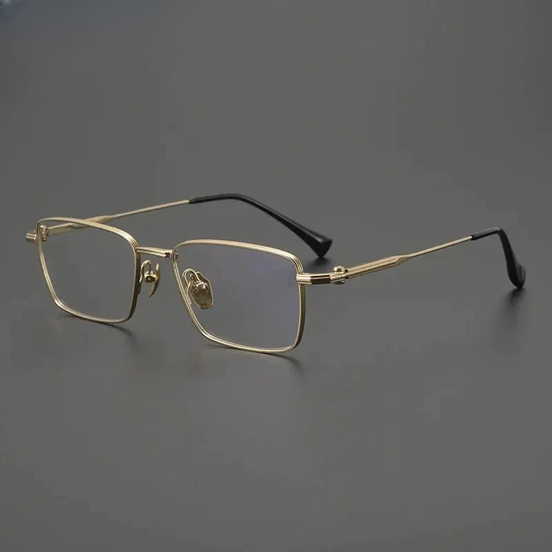 Unisex Square Full Rim Titanium Prescription Glasses Gxyj4007 — view 3 | Rx Spectacle
