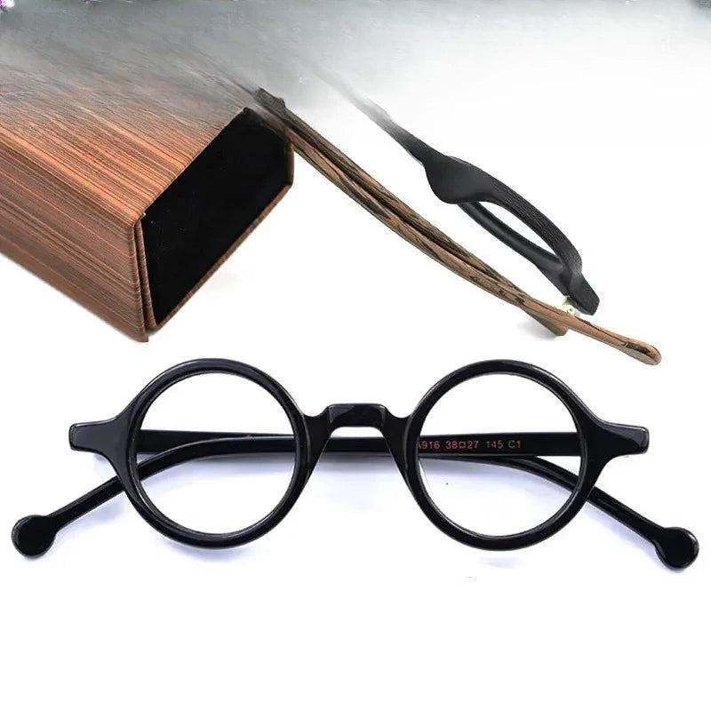 Unisex Round Full Rim Acetate Prescription Glasses A916 — view 1 | Rx Spectacle