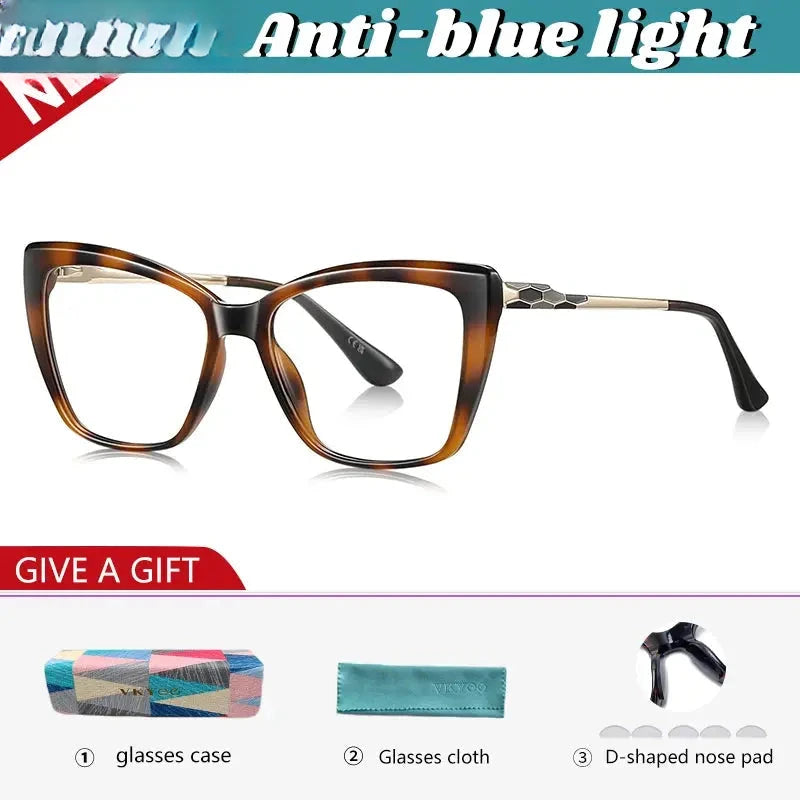Women's Square Full Rim Titanium Reading Glasses 97229 — view 7 | Rx Spectacle