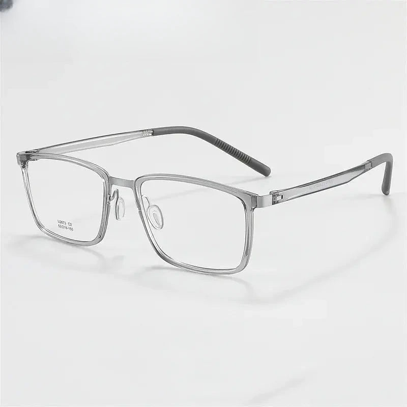 Women's Square Full Rim Titanium Prescription Glasses 612673 — view 4 | Rx Spectacle