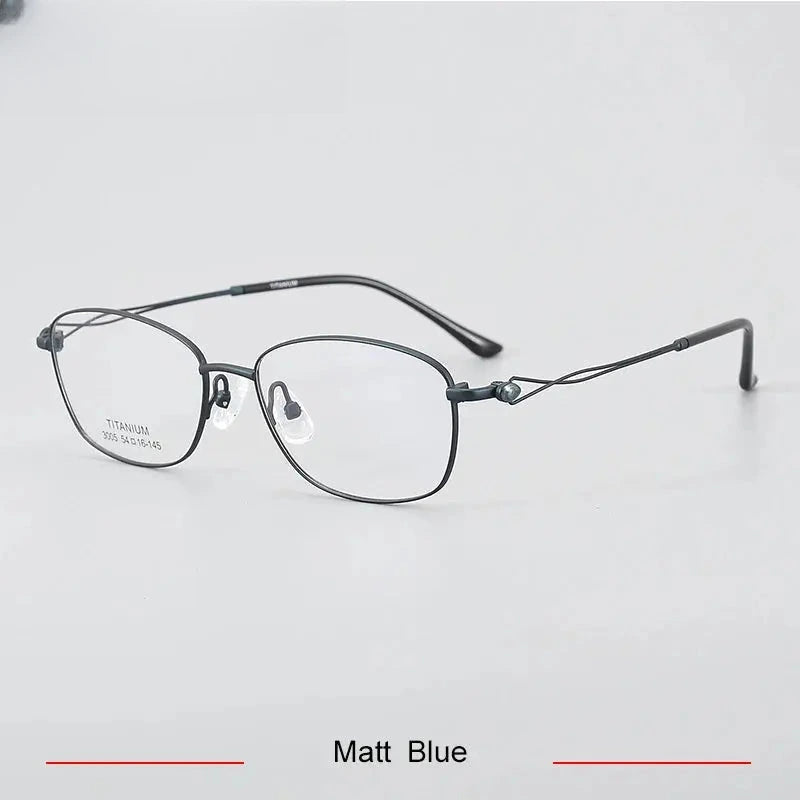 Unisex Oval Full Rim Titanium Prescription Glasses 33005 — view 6 | Rx Spectacle