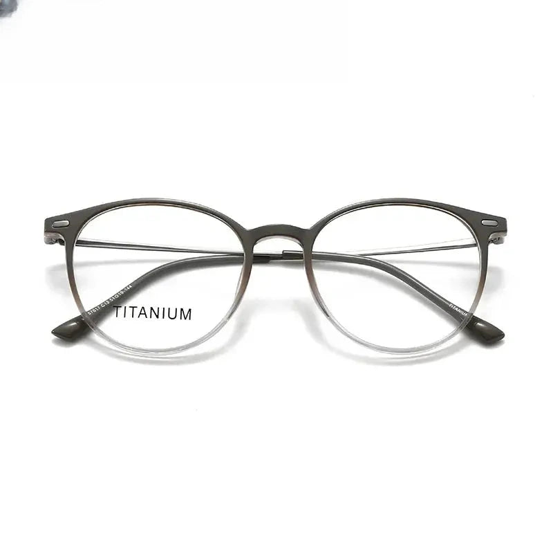 Women's Square Full Rim Titanium Prescription Glasses 657017 — view 4 | Rx Spectacle