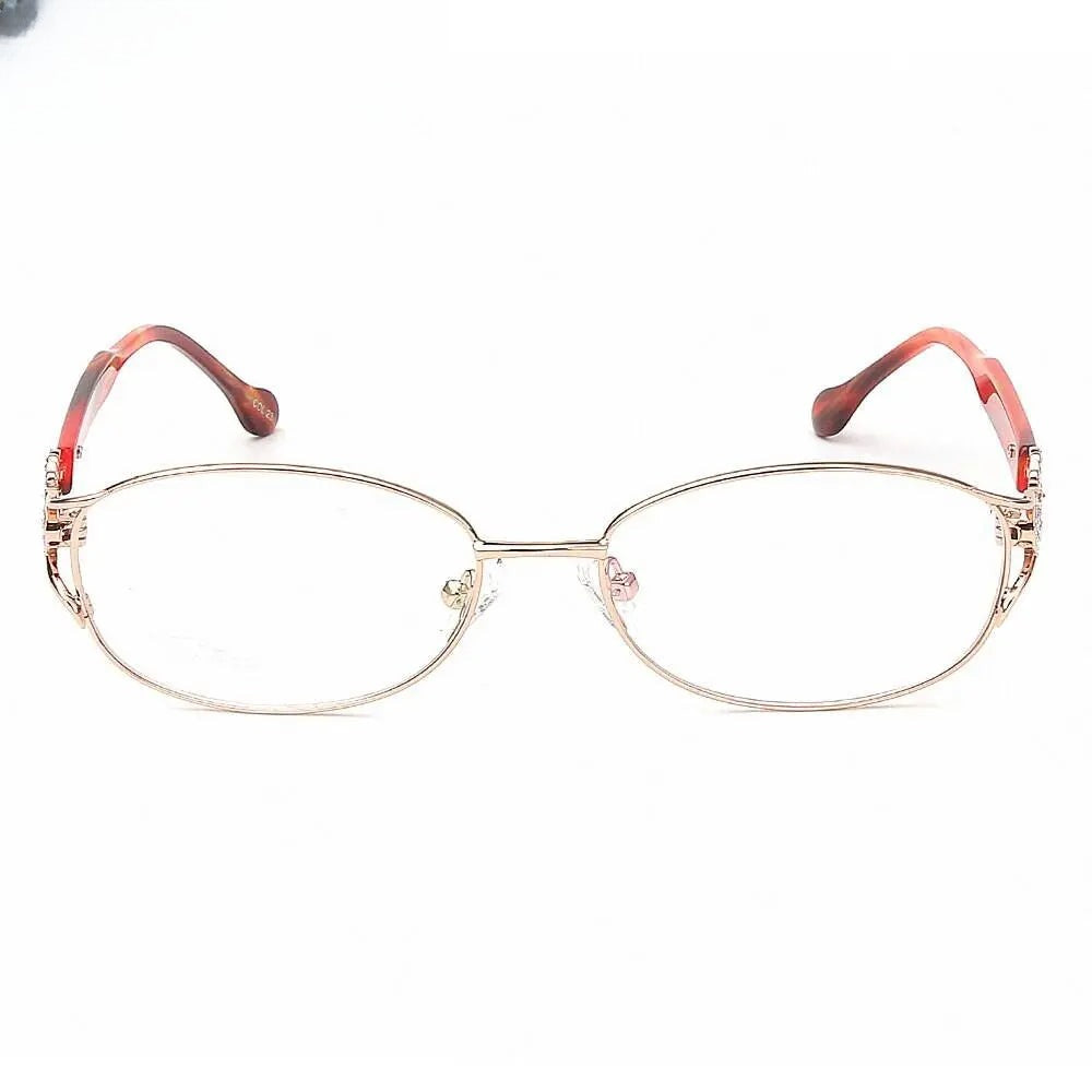 Women's Oval Full Rim Titanium Prescription Glasses 2399 — view 13 | Rx Spectacle