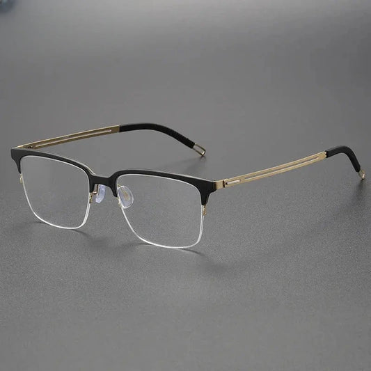 Unisex Square Full Rim Titanium Prescription Glasses 8202312 — view 1 | Rx Spectacle