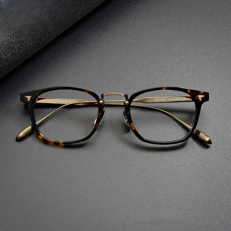 Unisex Square Full Rim Titanium Prescription Glasses 41554 — view 1 | Rx Spectacle