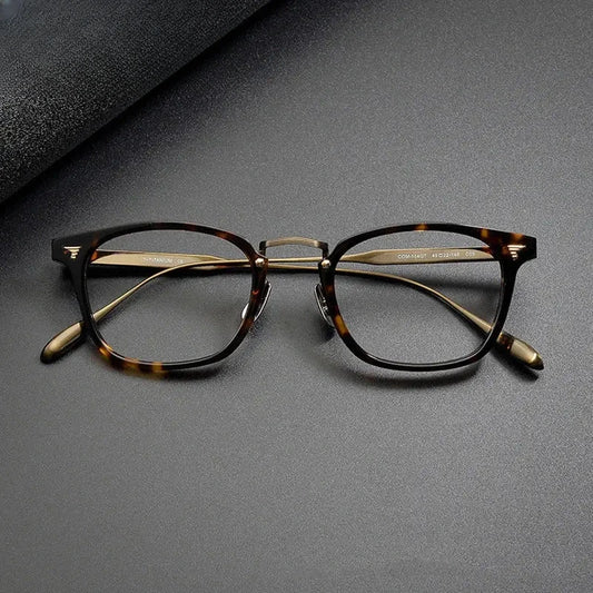 Unisex Square Full Rim Titanium Prescription Glasses 41554 — view 1 | Rx Spectacle