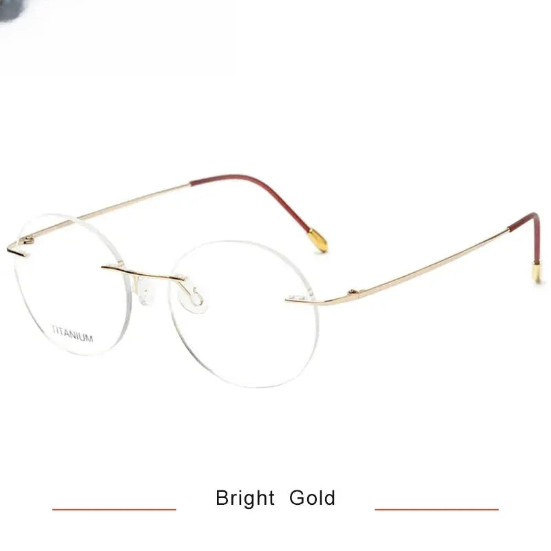 Women's Oval Rimless Titanium Prescription Glasses 316012 — view 3 | Rx Spectacle