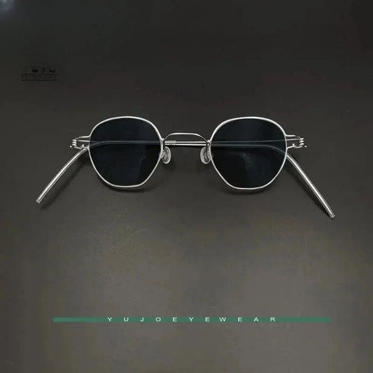 Unisex Polygon Full Rim Stainless Steel Prescription Glasses Y13840 — view 1 | Rx Spectacle