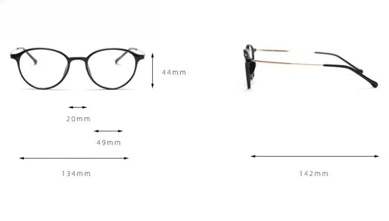 Women's Round Full Rim Titanium Prescription Glasses 71764 — view 2 | Rx Spectacle