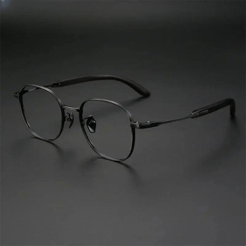 Unisex Square Full Rim Titanium Prescription Glasses 312330 — view 5 | Rx Spectacle