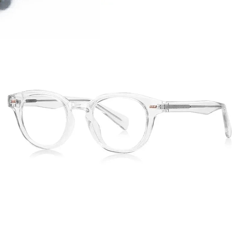 Unisex Round Full Rim Titanium Prescription Glasses 52016 — view 8 | Rx Spectacle