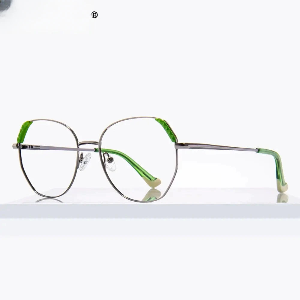 Unisex Polygon Full Rim Alloy Reading Glasses 3015 — view 3 | Rx Spectacle