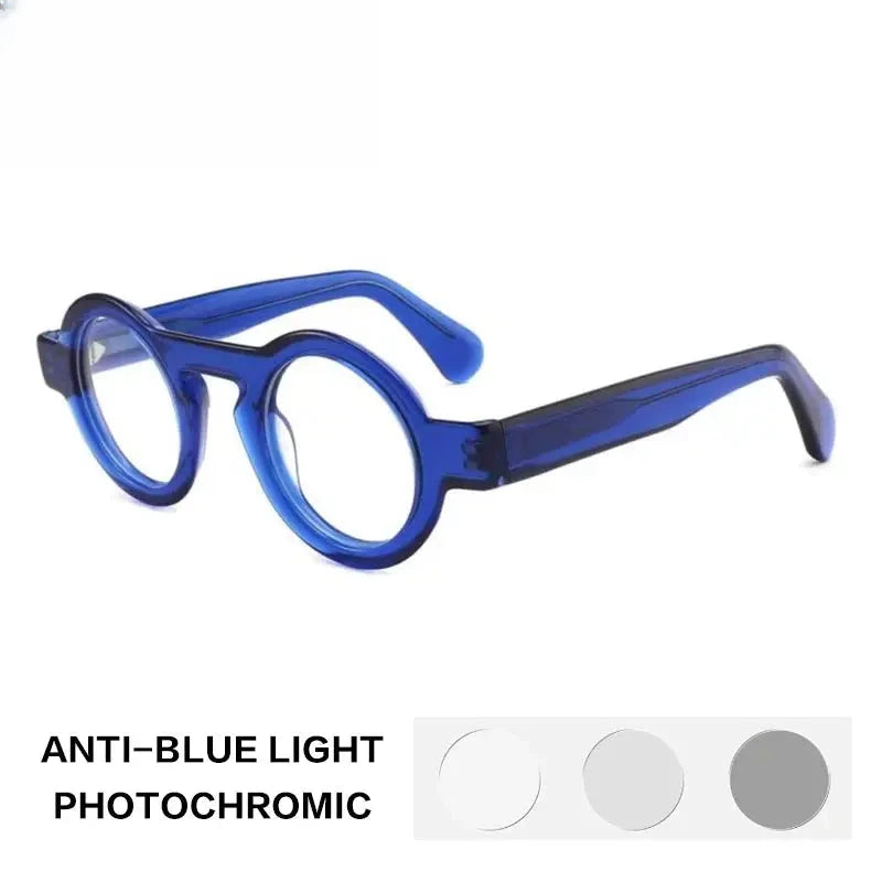Unisex Round Full Rim Acetate Reading Glasses 842218 — view 3 | Rx Spectacle