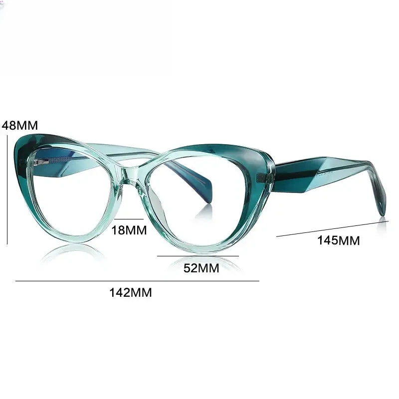 Women's Cat Eye Full Rim Titanium Reading Glasses Gx2165 — view 2 | Rx Spectacle